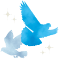青い鳥のイラスト